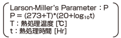 Larson-Miller’s Parameter ：P