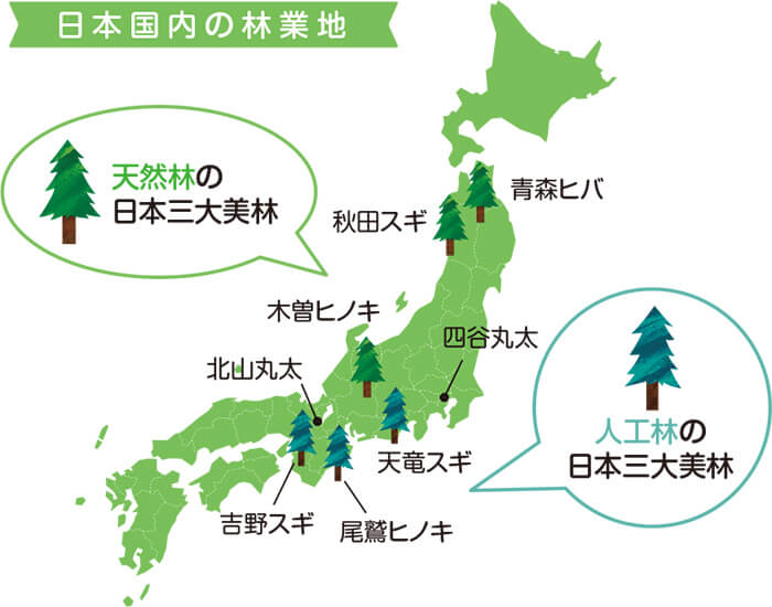 日本国内の林業地